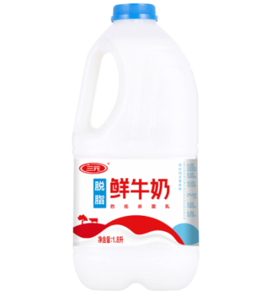 限地区： SANYUAN/三元 脱脂鲜牛奶 1.8L/盒