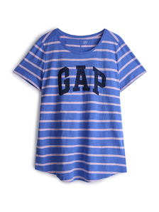 Gap 盖璞 女装徽标LOGO棉质舒适条纹短袖T恤 000551335 *3件 213.5元（合71.17元/件）