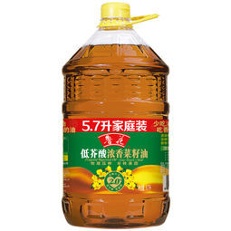 luhua 鲁花 低芥酸浓香菜籽油 5.7L 74.9元（需用券）