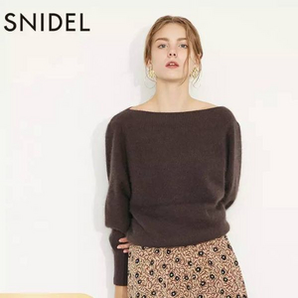 Snidel 女士一字领纯色针织毛衣 SWNT195084 到手￥262.45