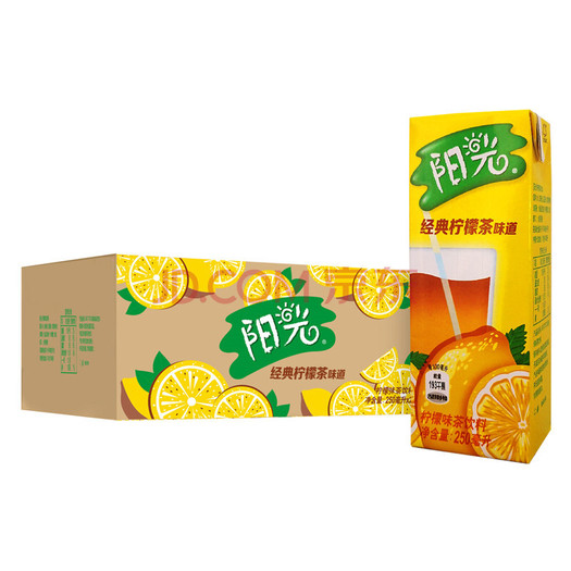 可口可乐cocacola阳光柠檬茶饮料250ml24整箱装可口可乐公司出品