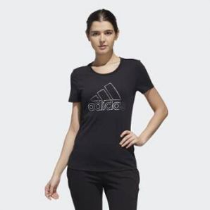 18日0点： adidas 阿迪达斯 女子运动型格短袖T恤 DY8680