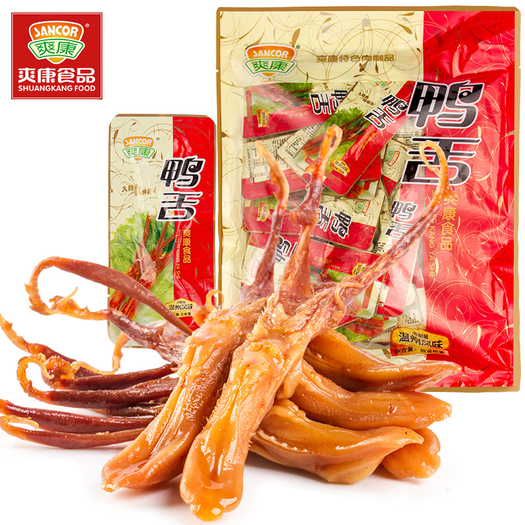 温州特产 爽康 卤味鸭舌头 500g 约92根鸭舌_没得比