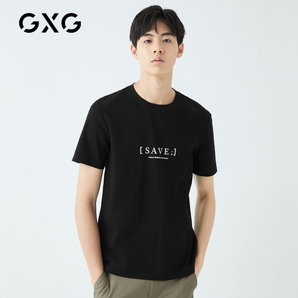 GXG GY144509C 字母印花休闲短袖T恤 