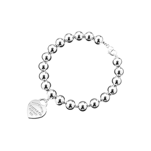Tiffany&Co. 蒂芙尼 Return系列 27630138 银色 珐琅心形吊坠手链 1134元包邮（1件5折）