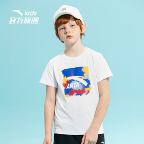 61预售： ANTA 安踏 儿童夏季短袖T恤