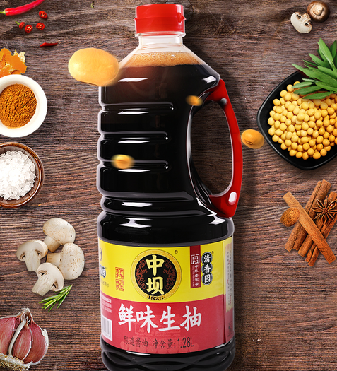 中华老字号清香园旗下中坝鲜味生抽酱油128l