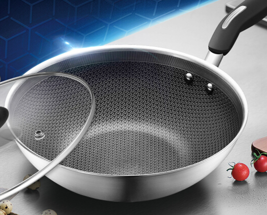 supor 苏泊尔 不锈钢蜂窝晶纹炒锅 30cm