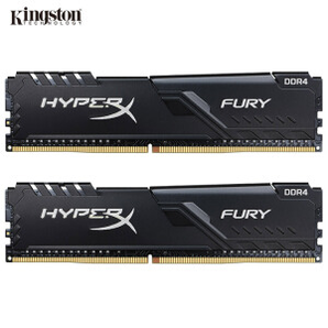 Kingston 金士顿 DDR4 2400 16GB(8G×2)套装 台式机内存条 骇客神条 Fury雷电系列
