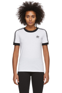 Adidas 阿迪达斯 Originals 系列 黑白拼色女士短袖