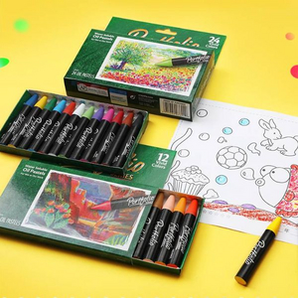 Crayola 绘儿乐 水溶性儿童油画棒套装 12色