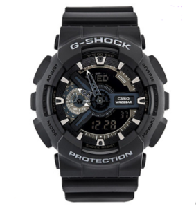 CASIO卡西欧 G-SHOCK经典黑金黑暗之心限量运动GA-110GB-1A 男士手表