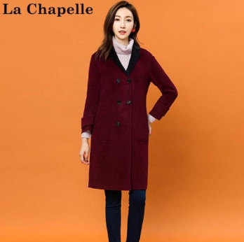 La Chapelle 拉夏贝尔 30074190 女士双排扣羊毛呢大衣