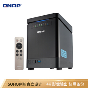 历史低价： QNAP 威联通 TS-453Bmini 四盘位 NAS网络存储（J3455、4GB）