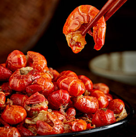 洪湖渔家即食香辣虾球300g5盒