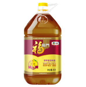 福临门 中粮 纯香菜籽油 5L/桶 59.9元（需买2件，实付119.8元包邮）