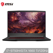 MSI 微星 GF65 15.6英寸游戏本（i7-9750H、8GB、512GB、GTX1660Ti、120Hz） 6499元包邮