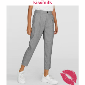  10日0点： KISSMILK KM44T20K08 女士高腰显瘦休闲裤 63.99元包邮（限前200件）
