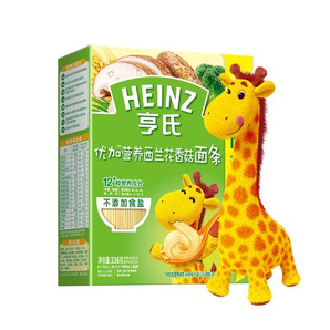 Heinz 亨氏 婴儿优加营养西兰花香菇面条 336g 16.9元包邮（需4件起售）