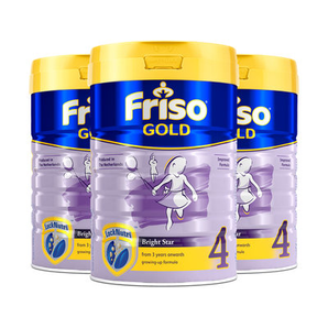 4日10点、考拉海购黑卡会员： Friso 美素佳儿 新加坡版 儿童成长奶粉4段 900克/罐 3罐 344.64元包邮