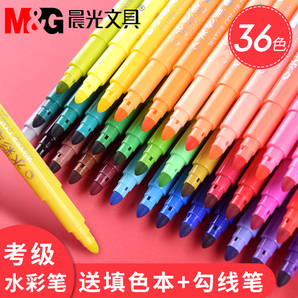 M&G 晨光 ACPN0202 考级系列 24色子弹头美术绘画水彩笔 24支/盒 14.5元包邮（双重优惠，送填色本+勾线笔）