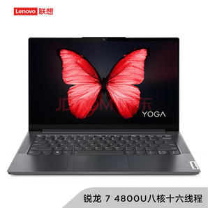 联想(Lenovo)YOGA 14s全面屏商务办公超轻薄笔记本电脑(8核R7-4800U 16G 512G 100%sRGB高色域)深空灰