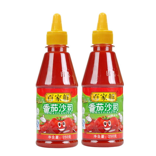 百家鲜 番茄沙司 250g*2瓶 5.8元包邮(需用券)