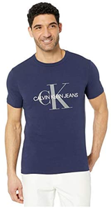 限L码！Calvin Klein 卡尔文·克莱恩 Monogram Logo 男士印花圆领T恤   含税到手约￥141