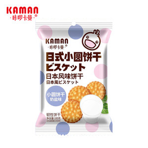 咔啰卡曼 日式小圆饼奶盐味 100g 6包