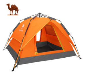 骆驼 全自动户外速开防雨3-4人 露营帐篷 橘色