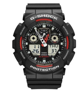 考拉海购黑卡会员： CASIO 卡西欧 G-SHOCK系列 GA-100-1A4 男士手表 *2件 834.24元（合417.12元/件）