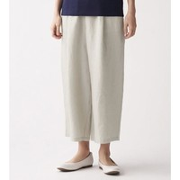 无印良品 MUJI 女式 法国亚麻宽版裤