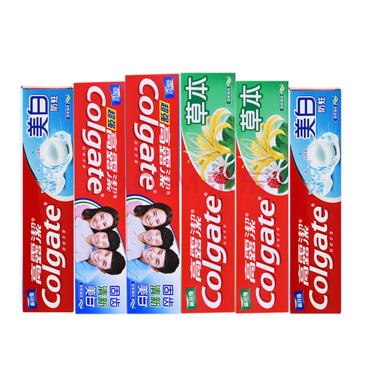 colgate 高露洁 牙膏组合 140g*6支(固齿*2 草本*2 防蛀*2) 25.