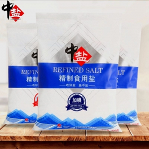 中盐 精致食用盐 400克x6袋