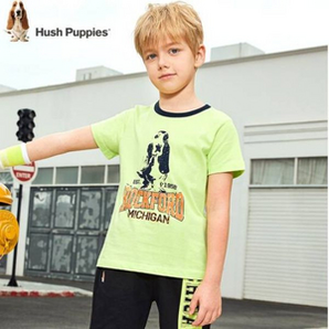 Hush Puppies 暇步士 2020新款男童中大童休闲纯棉T恤（105~170码） 3色