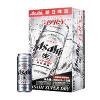 日本第一啤酒品牌 朝日 超爽系列生啤 500ml*18罐