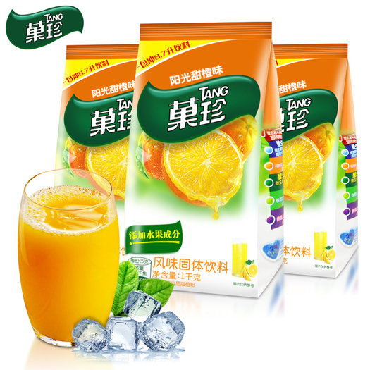 tang 菓珍 果珍阳光甜橙味袋装固体果汁饮料 400g 11.9元包邮(需用券)