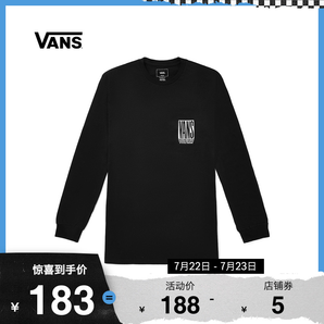 Vans范斯 VN0A4MSFBLK 男子长袖T恤 183元包邮（需用券）