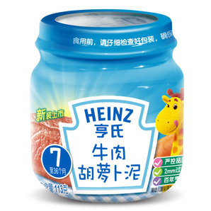 凑单： Heinz 亨氏 蔬果肉类混合泥 113g 牛肉胡萝卜味 1元