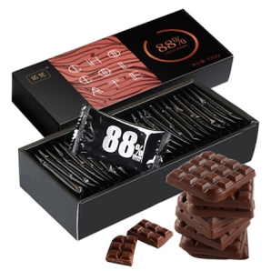 诺梵 纯黑可可脂苦  巧克力88%礼盒 130g  