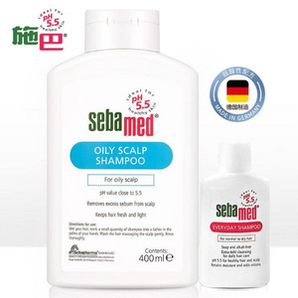 sebamed 施巴 洗发水组合（控油洗发露400ml+温和洗发露20ml）
