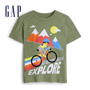6日0点！ Gap 盖璞 男幼童趣味印花短袖T恤 