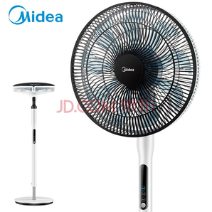 美的（Midea）风随温变 9叶大风量电风扇直流变频落地扇智能遥控家用定时风扇立式静音 SDD35PE