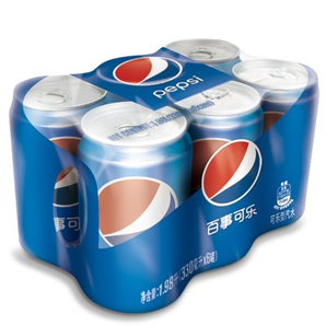 百事可乐 可乐型汽水 330ml*6罐 9.9元包邮（拼购价）