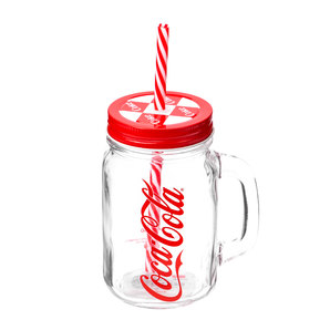 凑单： MINISO 名创优品 可口可乐联名带柄吸管玻璃杯 500mL *2件 16元（合8元/件）