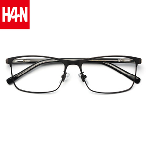 HAN近视眼镜框架42050+1.60非球面防蓝光镜片