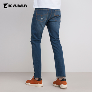 12日0点：KAMA 卡玛 2117319 男士直筒牛仔裤 低至39.5元