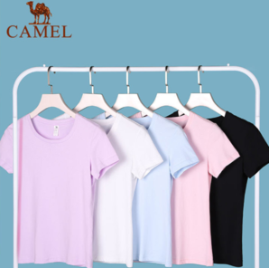 CAMEL 骆驼 J0S2XN162 男女款运动短袖T恤 