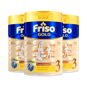  黑卡会员： Friso 美素佳儿 金装系列 婴幼儿配方奶粉 3段 900g 新加坡版 3罐装