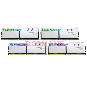 芝奇（G.SKILL）128GB(32G×4)套装 3200频率 DDR4 台式机内存条/皇家戟RGB灯条(花耀银)